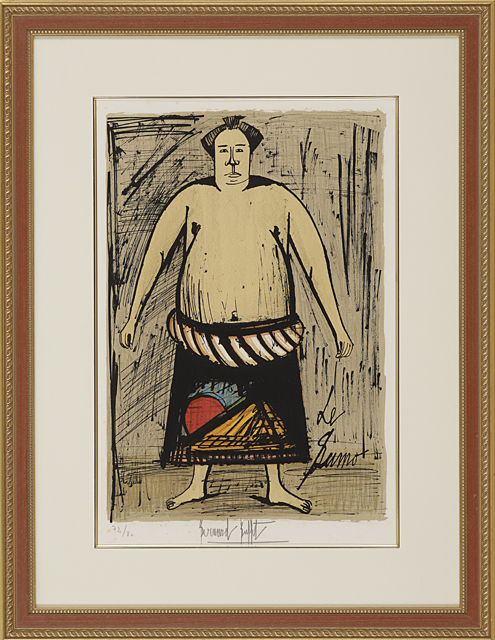 【SEAL限定商品】 Lot0275】相撲：「日本への旅」より - ベルナール・ビュッフェ 絵画