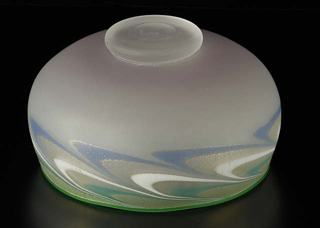 Lot0097】手吹き硝子 金彩流文鉢 - 石井 康治 | 第5102回 | 株式