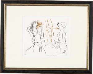 池田満寿夫版画額 おんなおとこ版画集「無邪気な10代の10行詩」 /