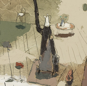 松井ヨシアキ、森、希少な額装用画集より、美品、新品額装付 2025年