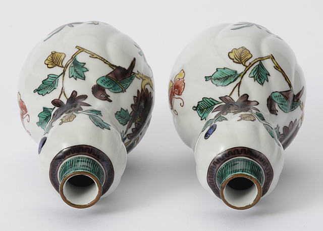 Lot0023】古九谷敬慕捻瓢形徳利 壱對 - 二代 徳田 八十吉 | 第5117回