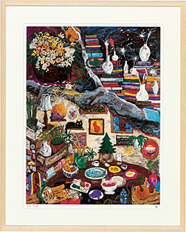 平子雄一 シルクスクリーン「Gift 01」 額装済（平子 雄一の個展