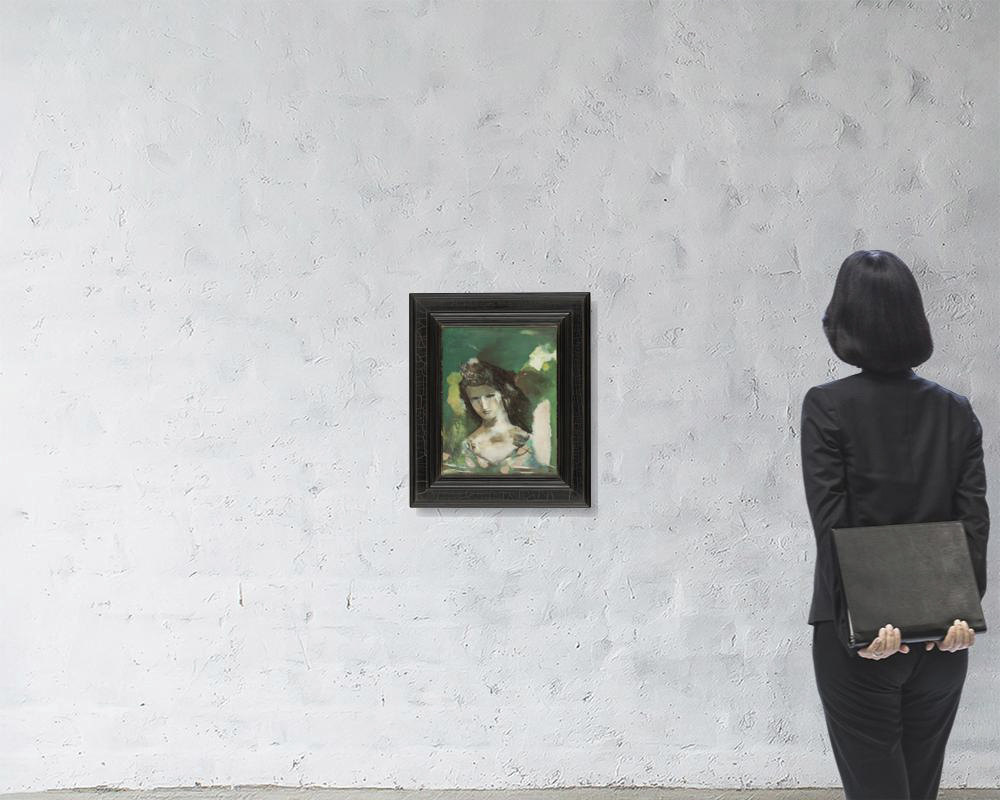Miria絵画8点 Lot0429]Woman in the green - MIYAZAKI Shin (a set of 3) | No