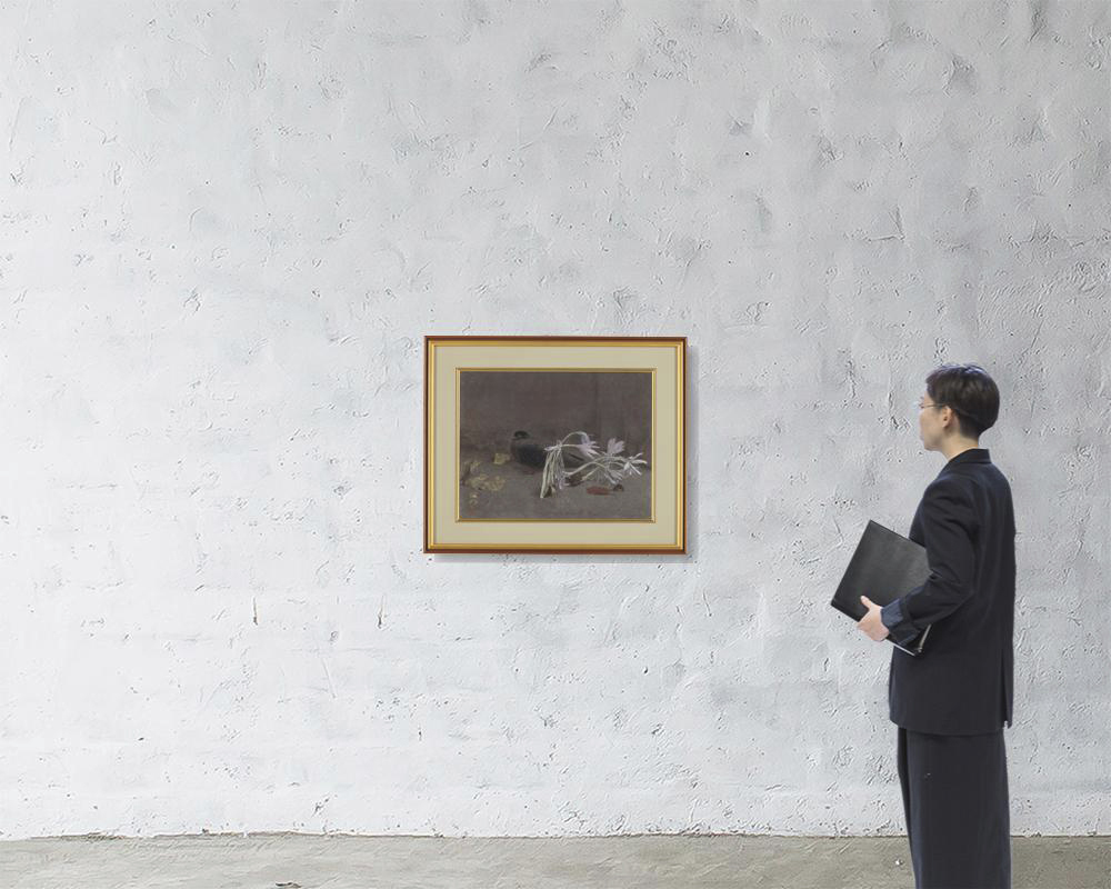 吉原慎介、【静かな森】、希少な額装用画集より、新品額装付、状態良好 Lot0242】秋の日 - 吉原 慎介 | 第829回 | 株式会社毎日オークション