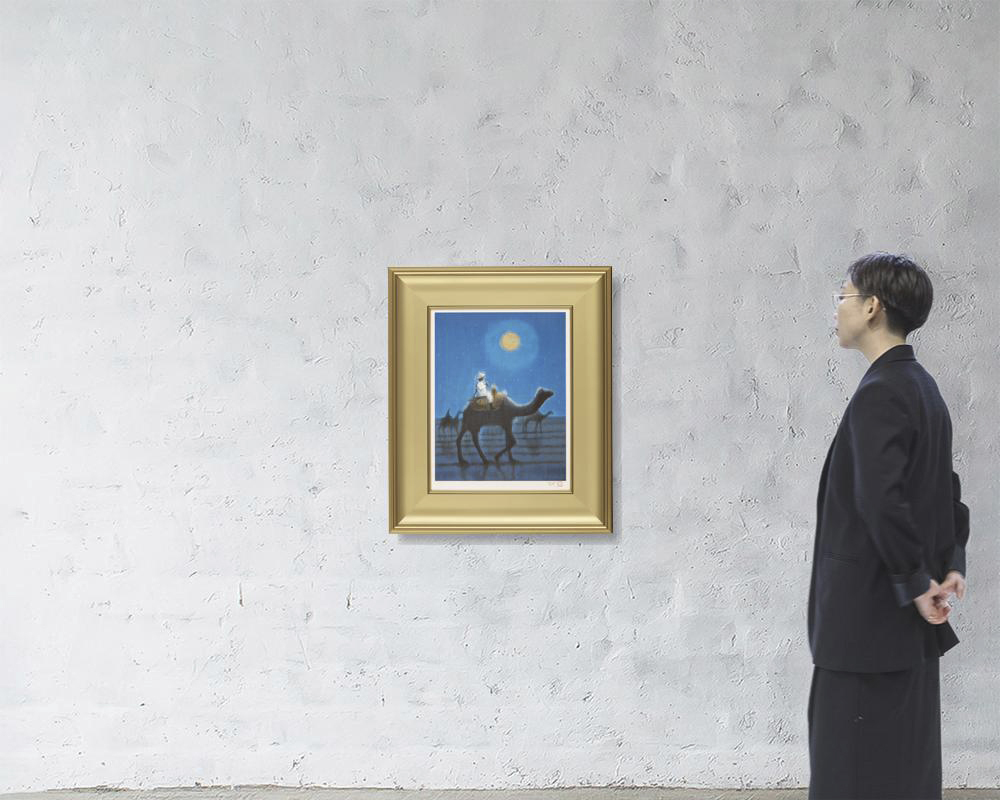 Lot0077】月明砂漠行く - 平山 郁夫 | 第837回 | 株式会社毎日オークション