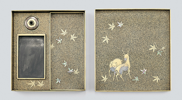 Lot0138】蒔絵柳紅葉鹿文硯箱 - | 第853回 | 株式会社毎日オークション