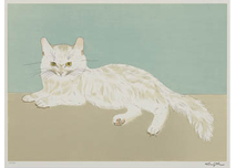 Lot0071】白い猫（エスタンプ） - 藤田 嗣治 | 第5129回 | 株式会社
