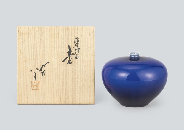 Lot0407】深厚燿彩壷 - 三代 徳田 八十吉◎ | 第850回 | 株式会社毎日