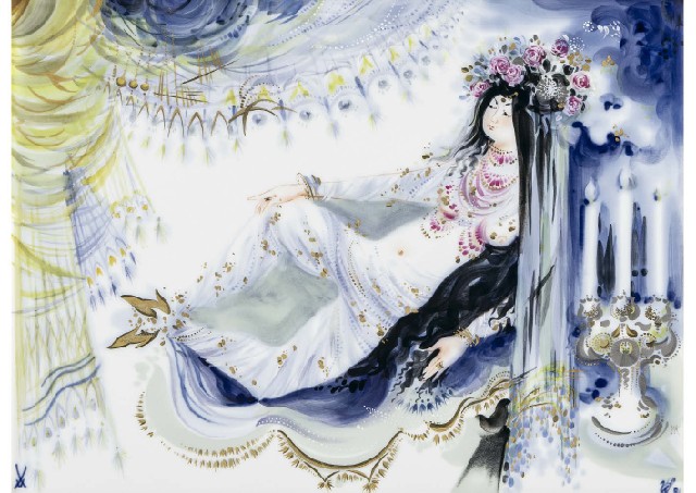 Meissen マイセン アラビアンナイト 陶板画 「エレファント」 陶額箱付 Lot0218】陶板画 「アラビアンナイト」 - マイセン | 第859回 | 株式